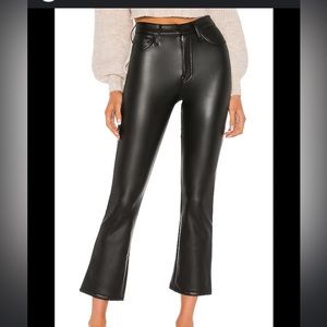 Mother insider ankle faux leather pants
